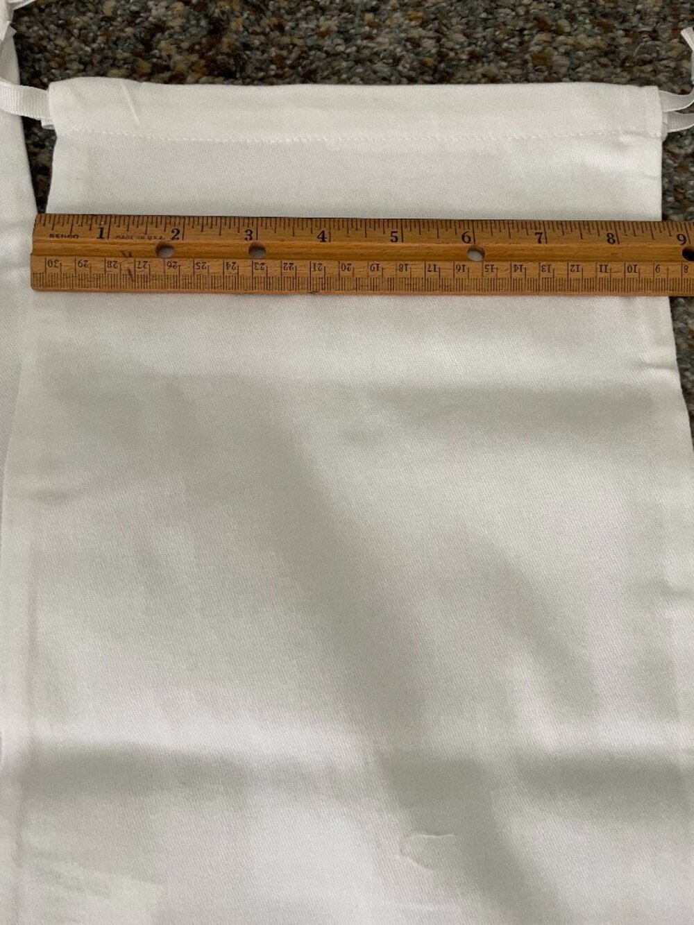 Set of Two Dior Shoe Dust Bags White with Gold Letters - Picture 3 of 9